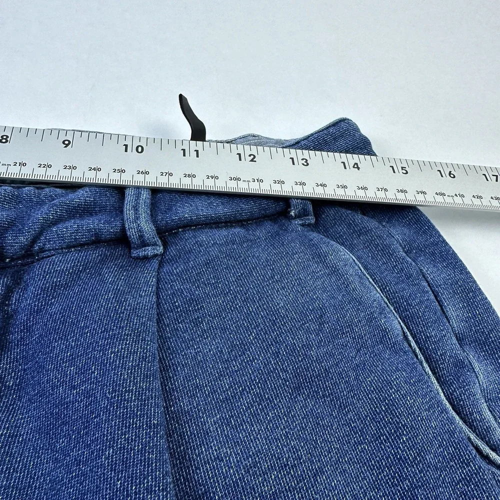 AG Adriano Goldschmied Jogger Pants 30 Blue Pleated Knit Denim 1213UFT-IKD-SEV